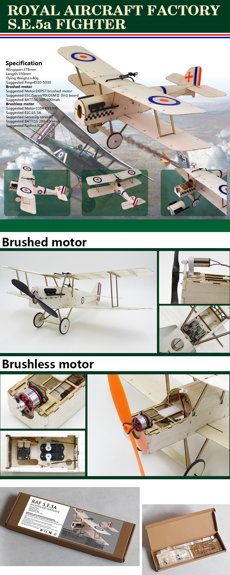 Dancing-Wings-Hobby-K4-SE5A-378mm-Spannweite-Balsa-Holz-Ultra-micro-RC-Flugzeug-Doppeldecker-Jagdflu-1983468-2